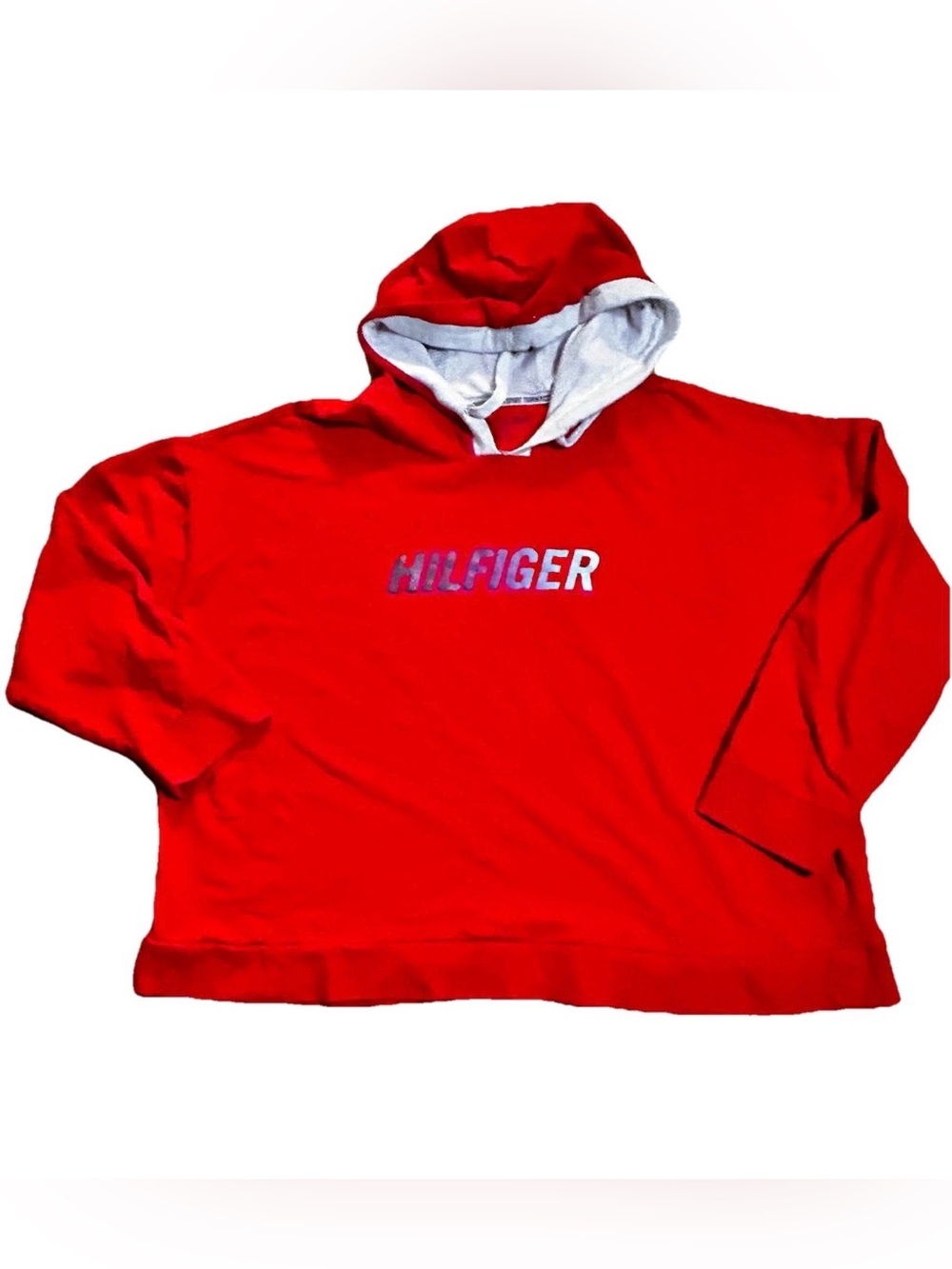 Tommy Hilfiger Red and White woman’s soft warm cozy Hoodie